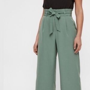 Vero Moda Culotte Paperbag Pants Sage Green Medium